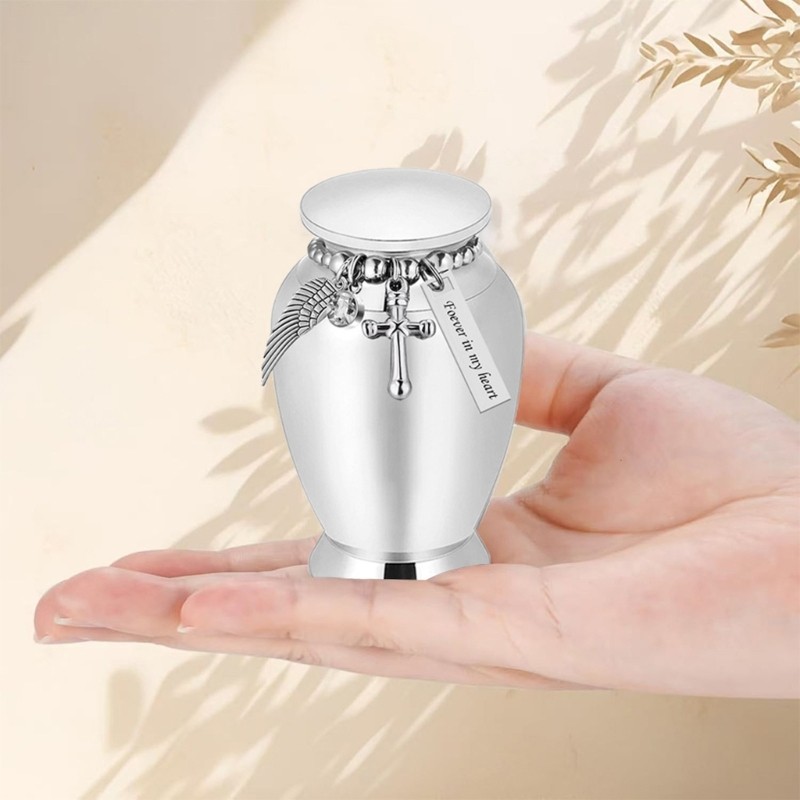 Small Scale Ashes Crosses Pendants Urn Pet Aluminum Alloys Secure Threaded