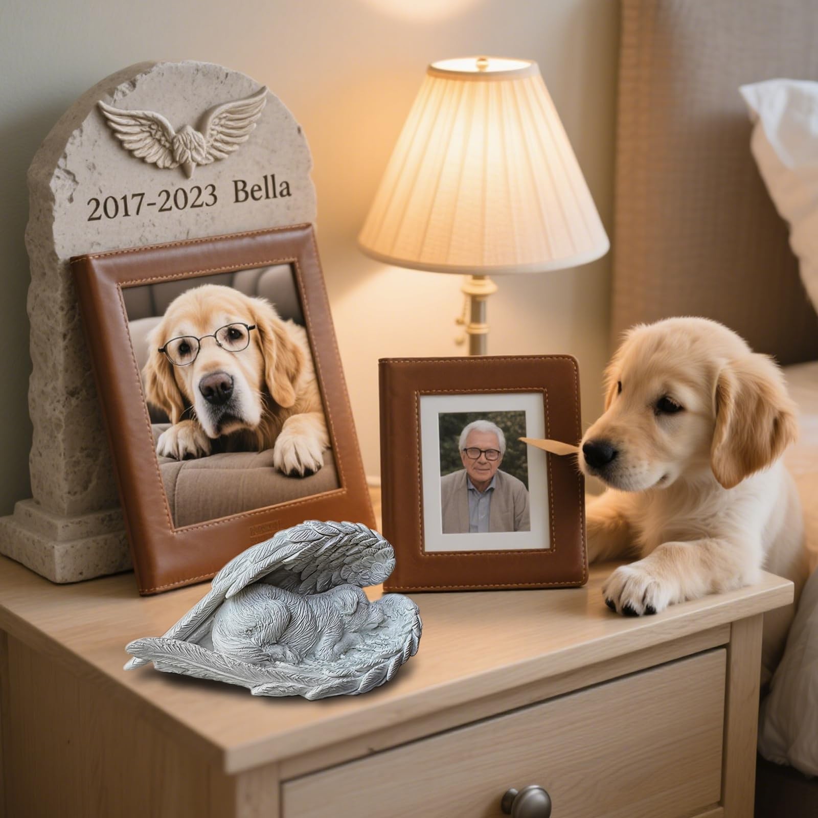 Dog Memorial Gifts for Loss of Dog Resin Pet Memorial Statue Guardian Angel