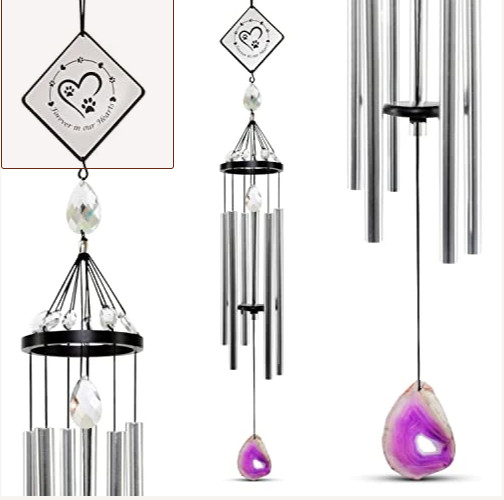 JUST FUR THEM Pet Memory Wind Chime Sympathy Loss of Pet NEW
