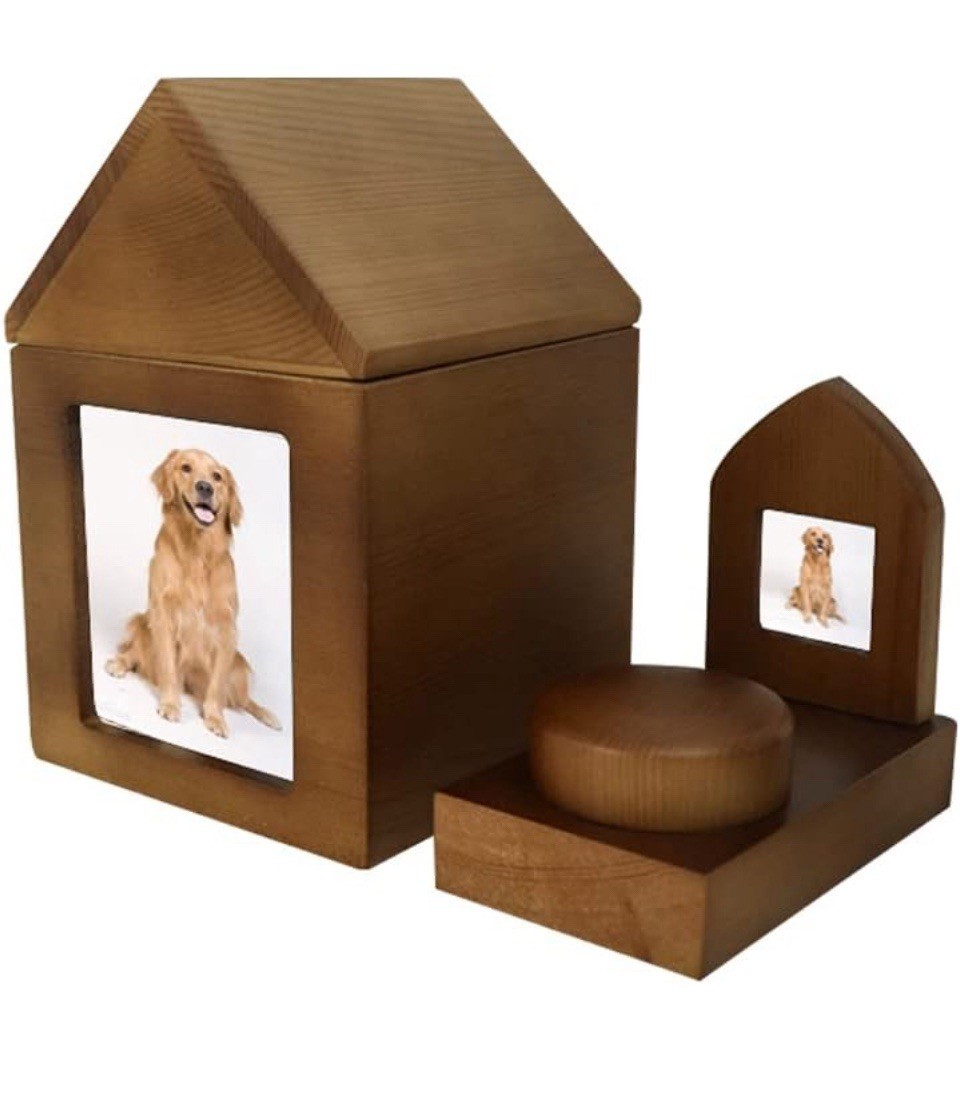NEW DOG CAT Pet Memorial Urn for Ashes Photo Frame Keepsakes Box Cremation Urns