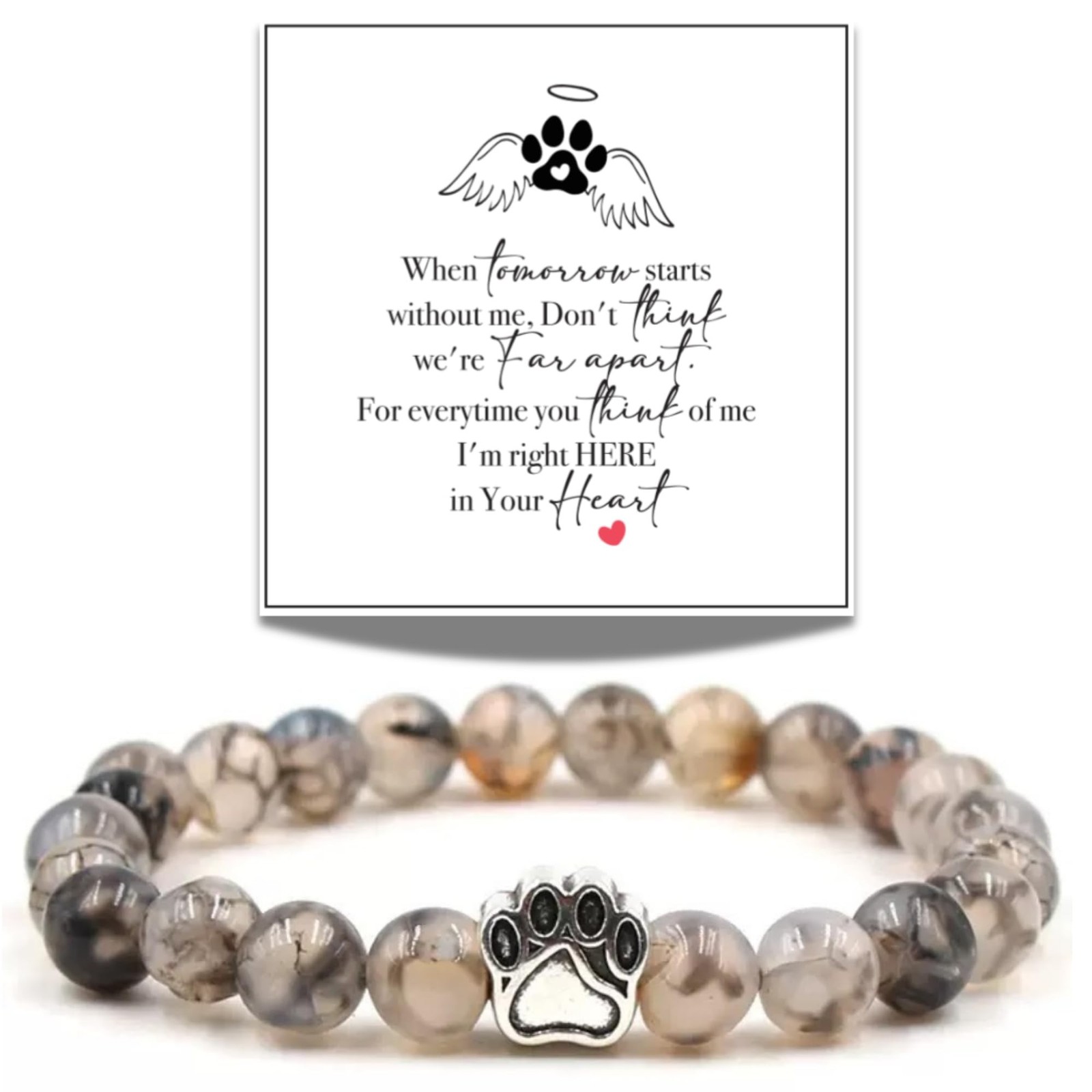 Cat Dog Memorial Gifts for Loss of Dog Cat Bracelet Pet Loss Gift Women Men |…