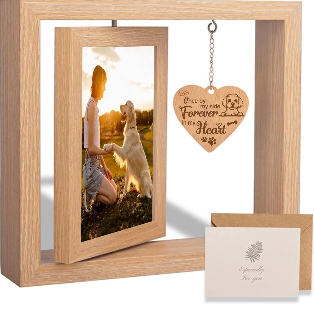 Pet Memorial Photo Frame 4×6 – Dog Cat Loss Keepsake Forever in My Heart