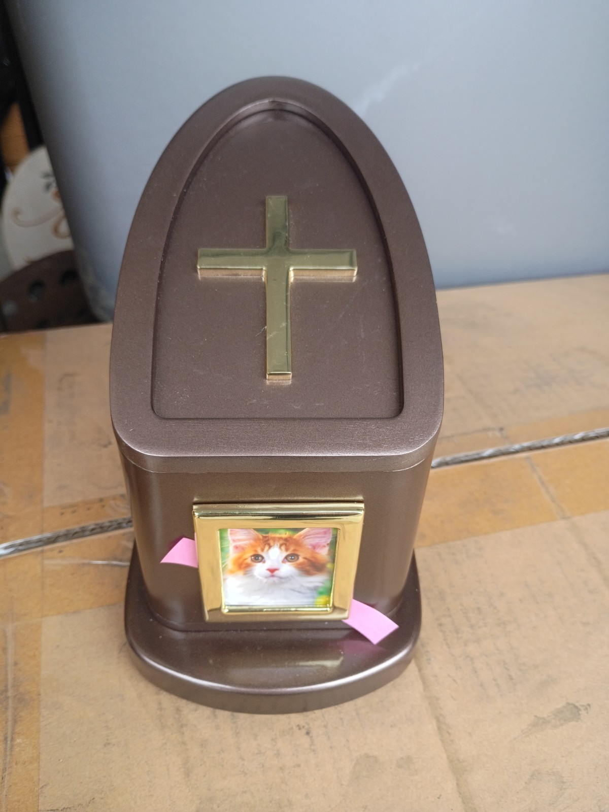 Pet Urn for Ashes Metal Bronze Color Cremation Memorial Urn for Pet Dog Cat