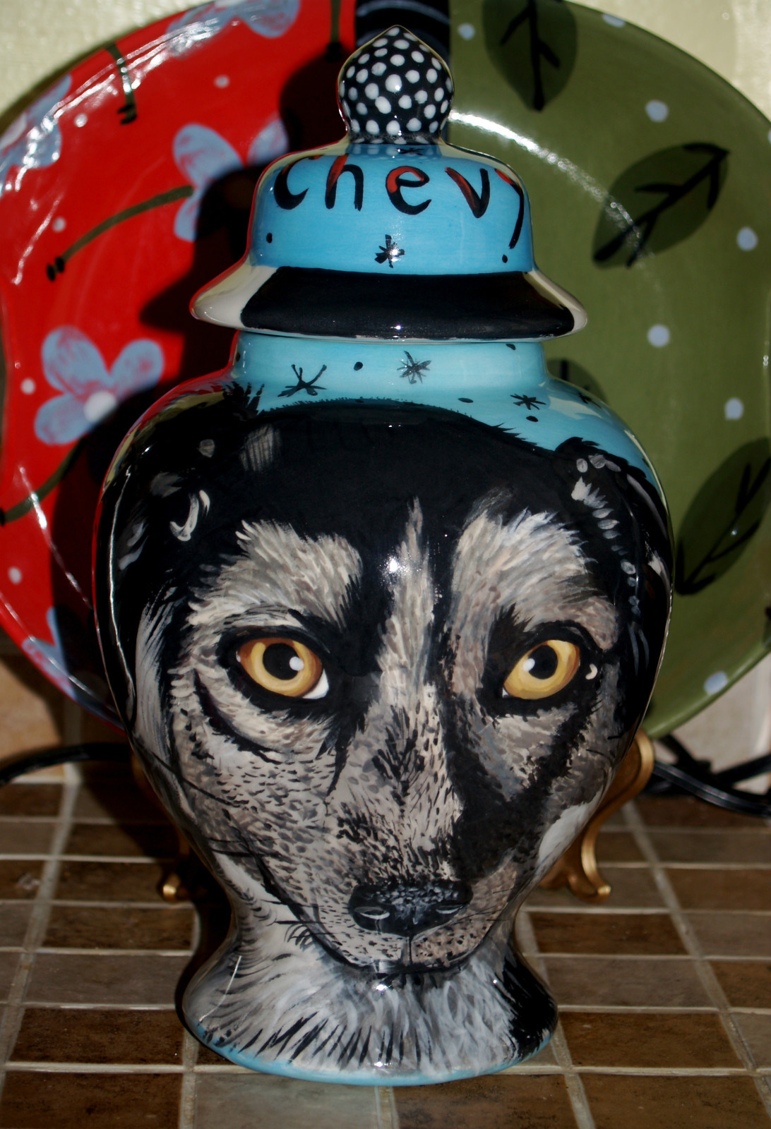 Custom memorial Pet DOG Cat cremation urn English Shepherd all breed types pets