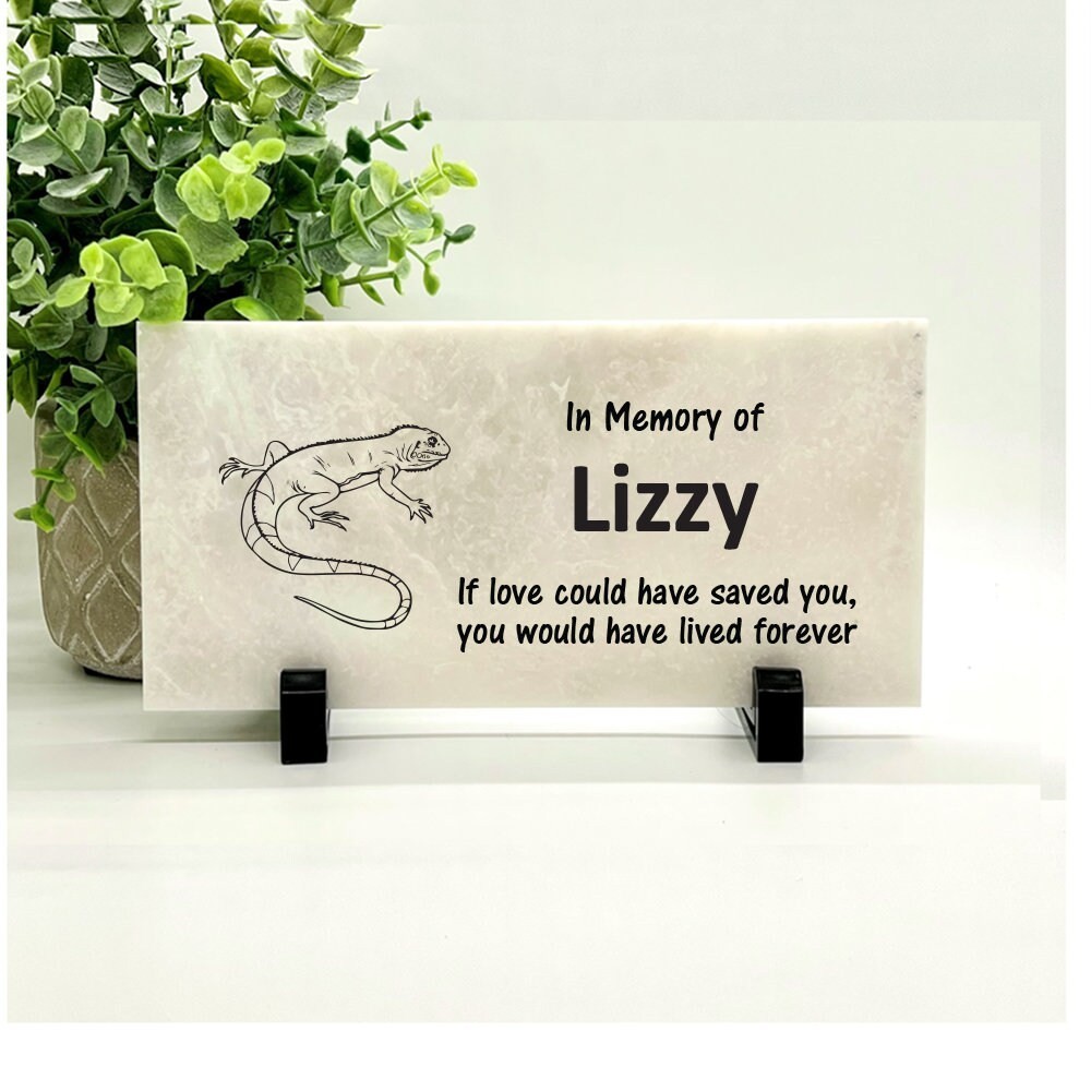 Lizard Memorial – Personalized Pet Memorial Stone – Lizard Loss sympathy Gift