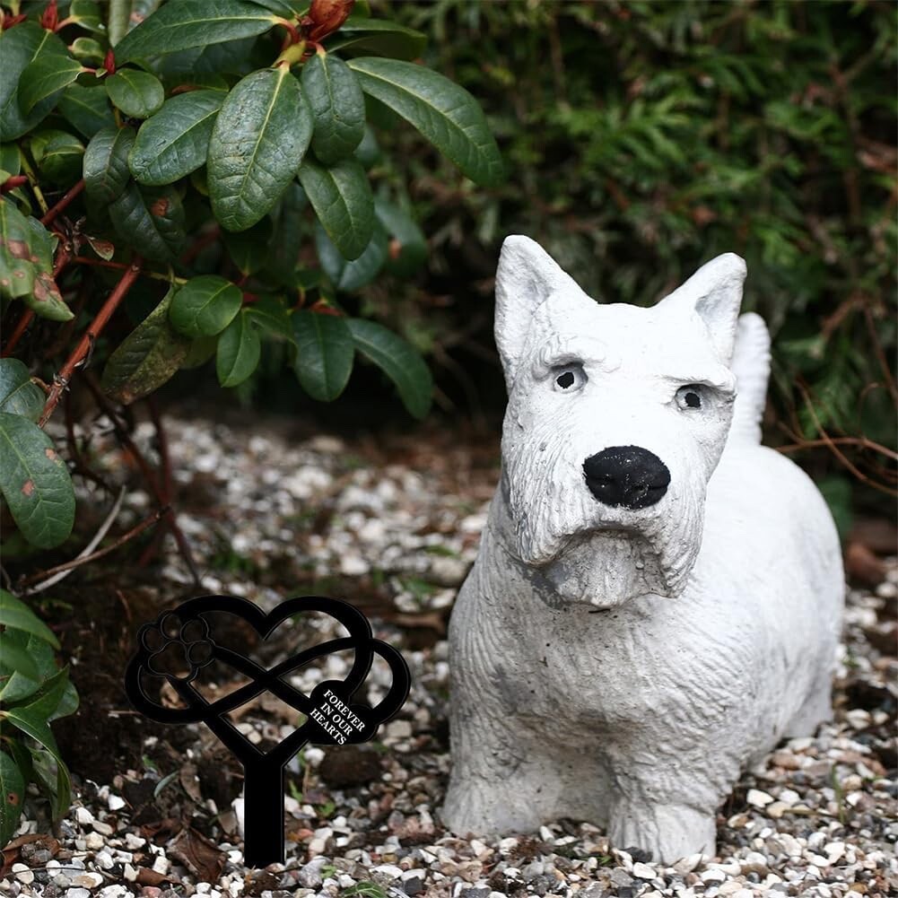 Pet Memorial Garden Stake Pet Loss Dog Puppy Cat Grave Marker w/ Inscription