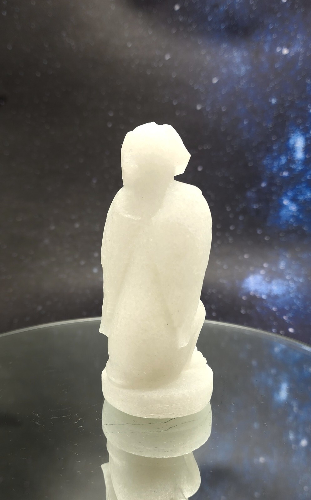 White Jade Winged Angel Dog Pet Memorial, Pet Loss Gift, Gemstone Carving