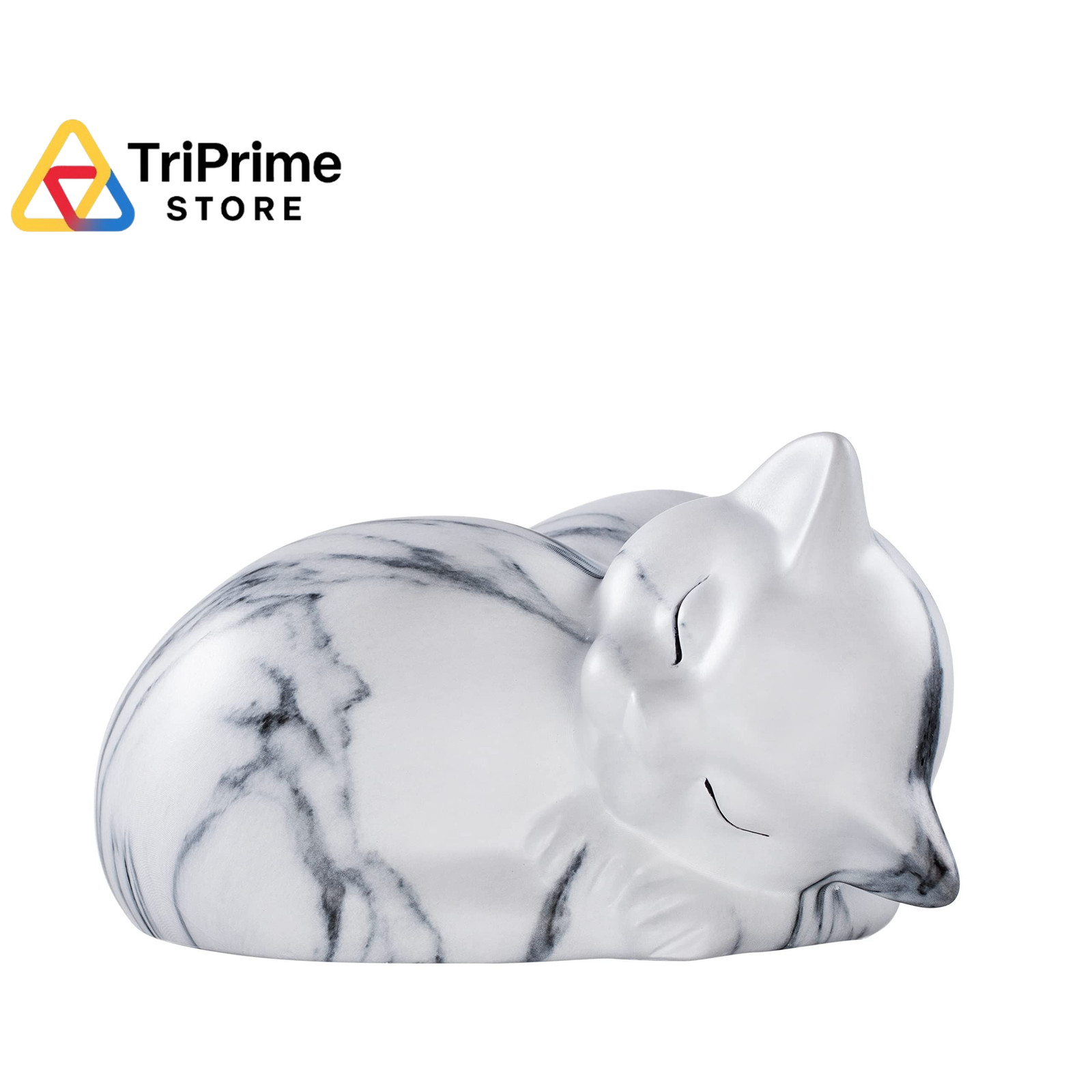 Kriss Art Pet Urns,Sleeping Resin Cremation Cat Urn, Sleeping2, White