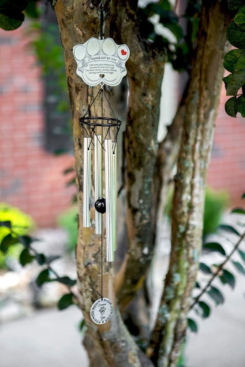 Soothing 18″ Pet Memorial Wind Chime – Includes Comfort Poem and Gift Box