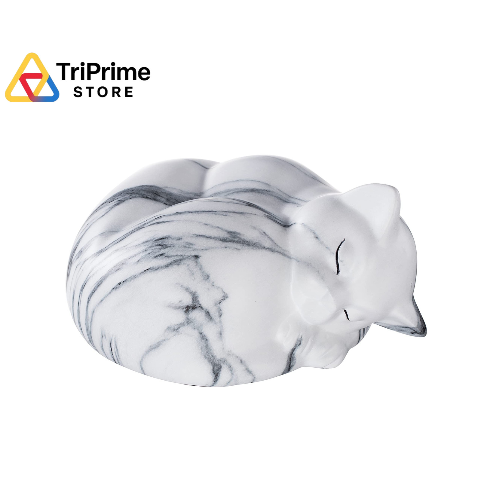 Kriss Art Pet Urns,Sleeping Resin Cremation Cat Urn, Sleeping2, White
