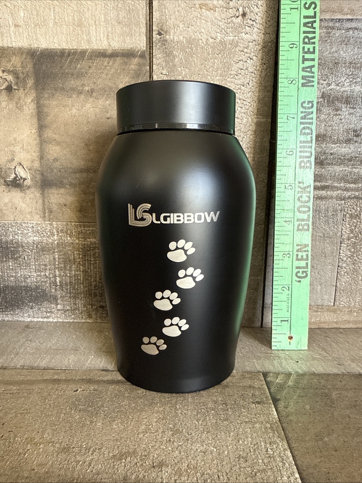 New Small Black Metal Pet Urn for Cat or Dog
