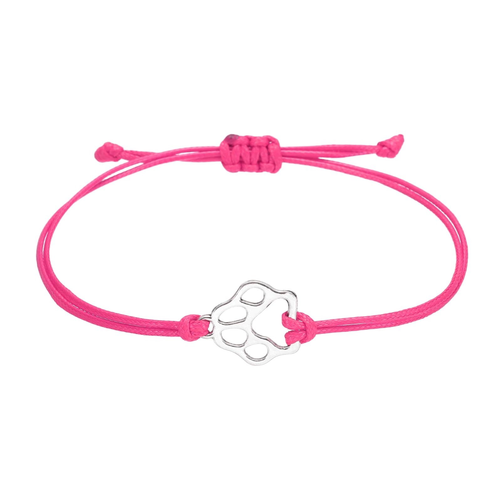MECCANIXITY Dog Paw Bracelet for Women, Cat Paw Pet Print Memorial Rope Brace…