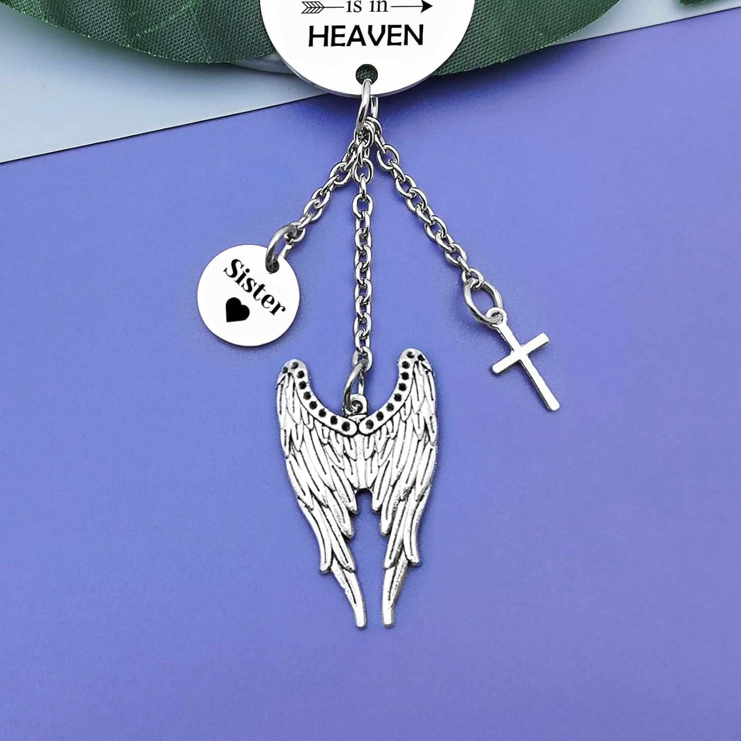 Memorial Car Hanging Ornament for Loss of Sister – Sympathy and Remembrance Gift
