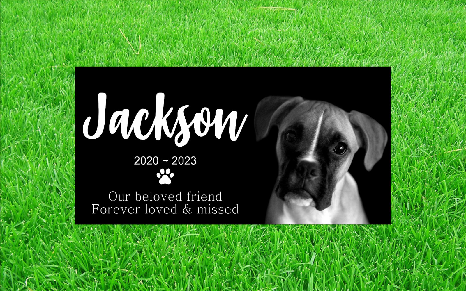 Personalized Pet Stone Memorial Grave Marker Granite Plaque Human headstone