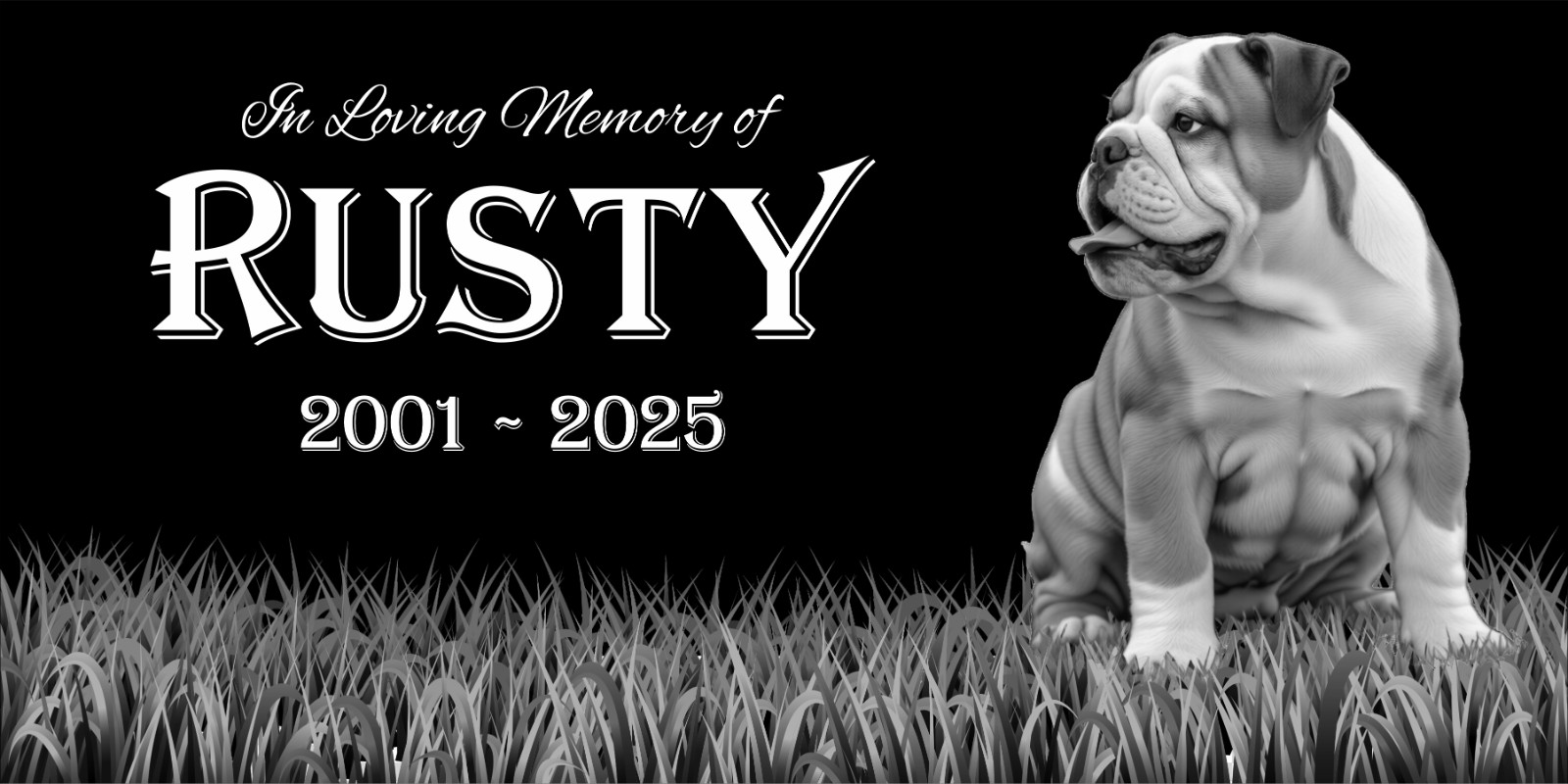 Personalized Pet Stone Memorial Grave Marker Granite Plaque Human headstone