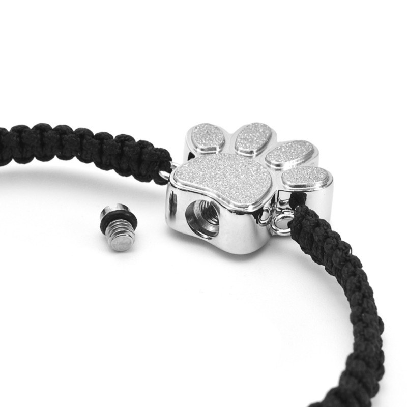 Cremation Jewelry Urns Bracelet for Pet Ashes Cats Dog Paws Pendants Bangles
