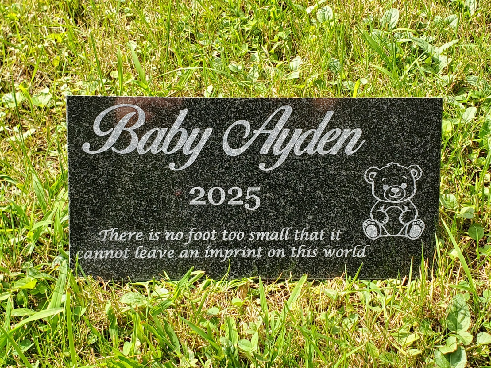Custom Baby Grave Marker Custom Infant Headstone Child Garden Memorial Stone t15