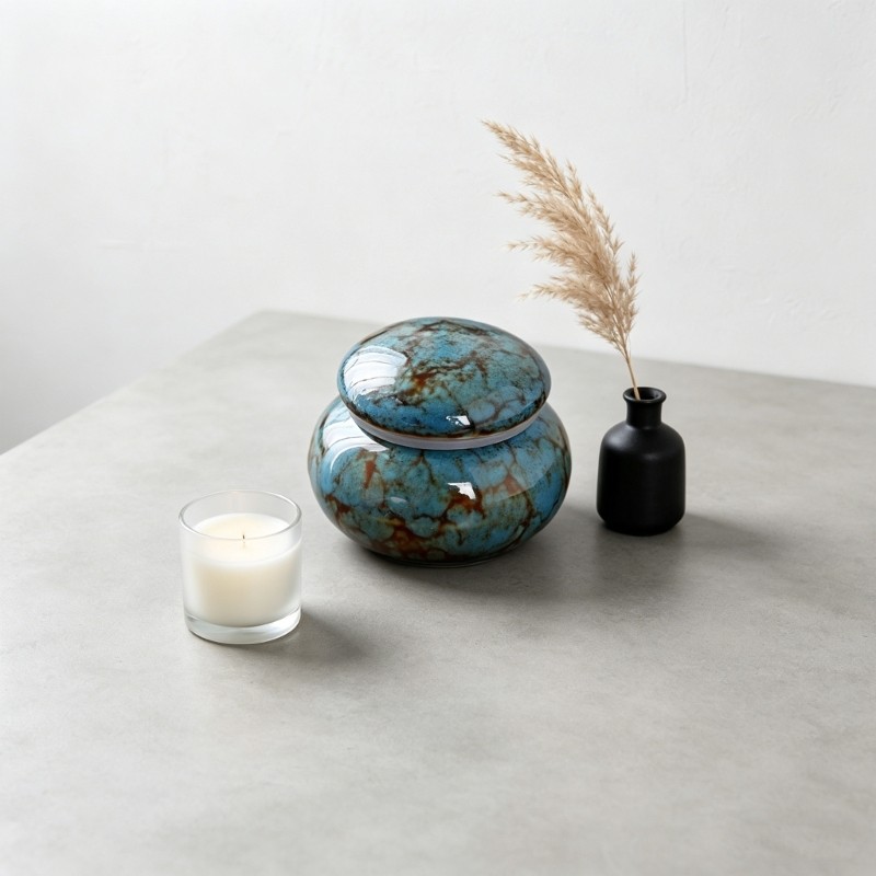 Ceramic Pet Cremation Box Ashes Container Keepsakes Gift Memorial Urn For Ashes