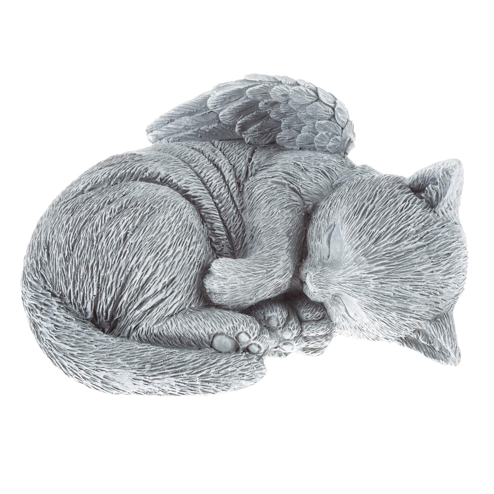 Sculpture Pet Memorial Statue Sleeping Angel Cat
