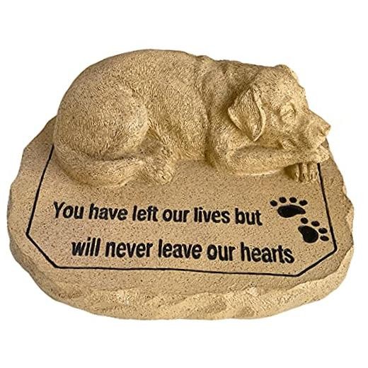 Pet Memorial Stone – Cat or Grave Marker – Durable Waterproof Garden Dog