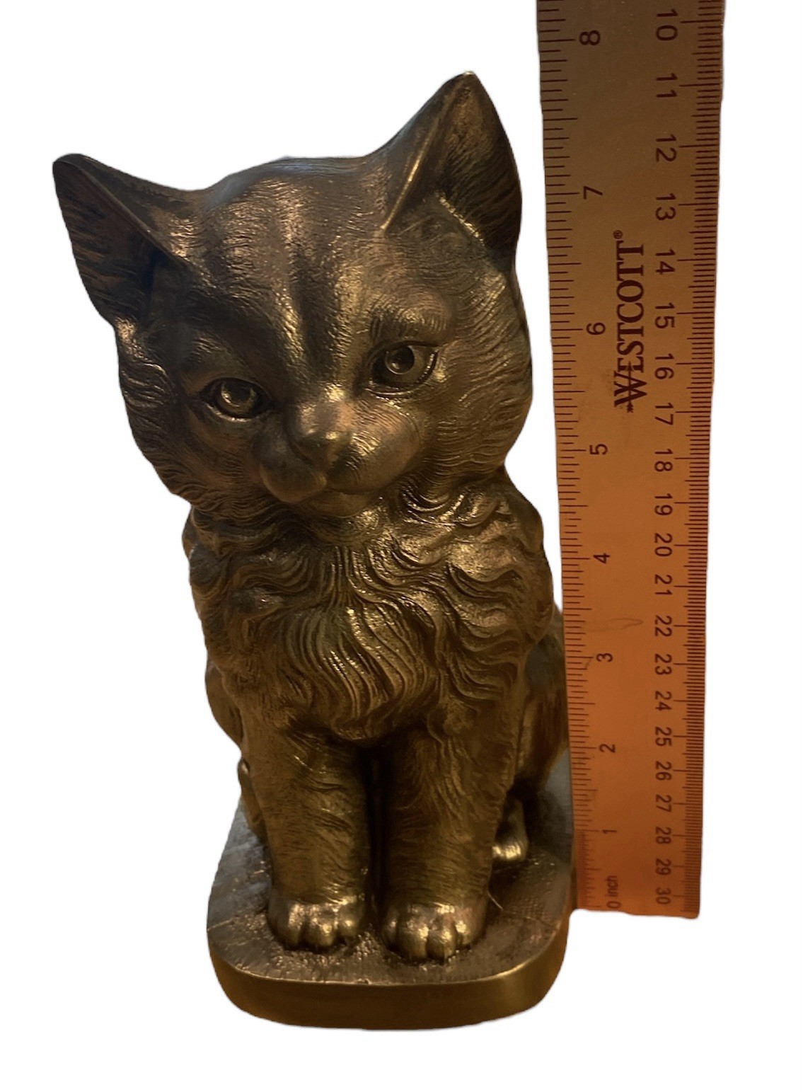 Cat Kitty Urn for Cremation Ashes Statue Memorial Cast Pewter Figurine USA Made