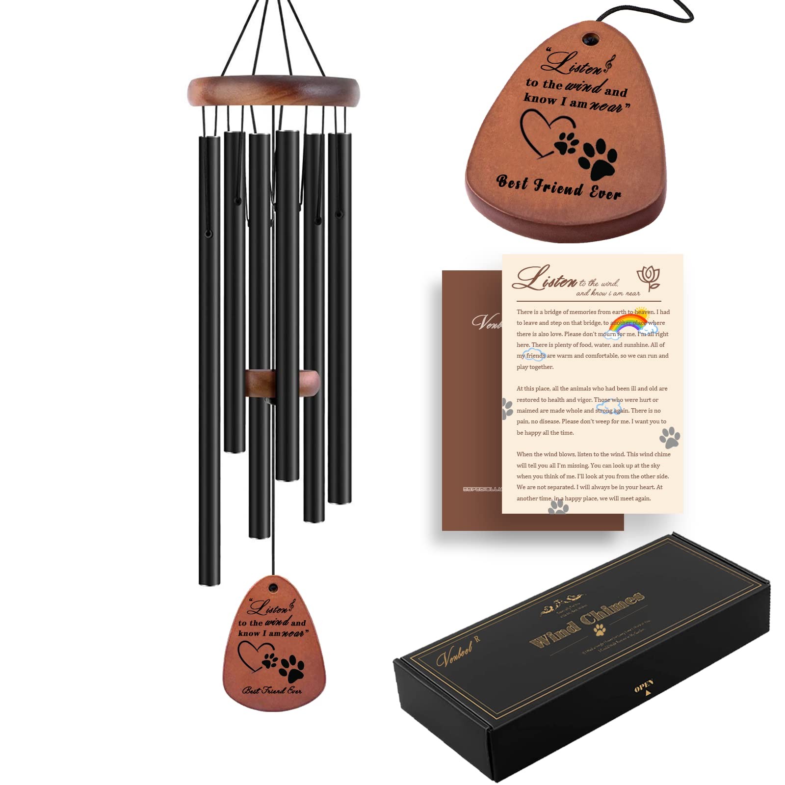 Dog Memorial Gifts, 28″ Pet 4.3 x 1.5 x 12.9 inches, A-water-black