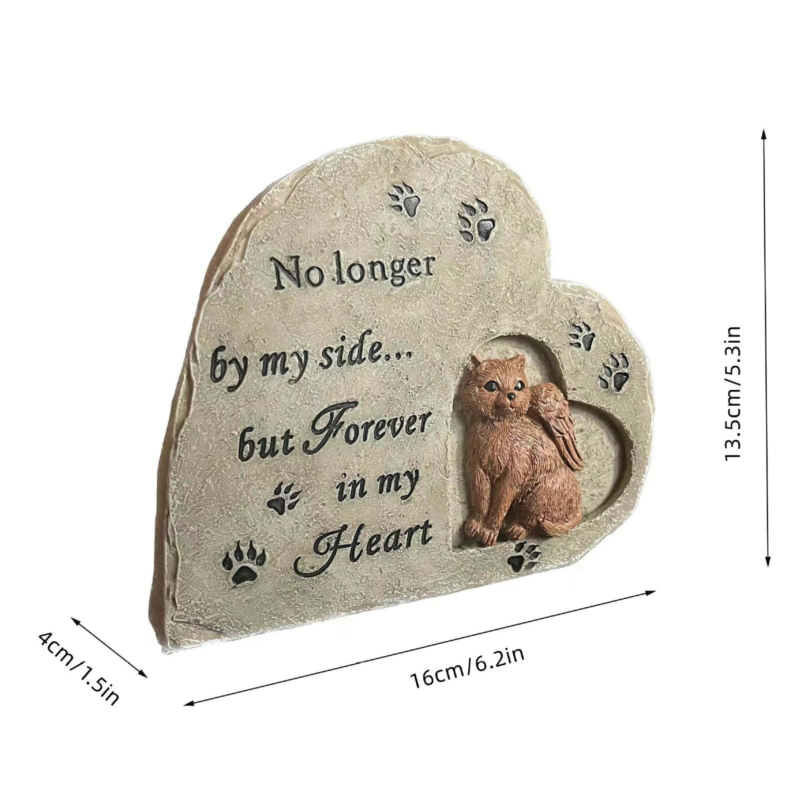 Pet Memorial Stones for Cats Pet Memorial Headstone Resin Loss of Dog Gift Cat