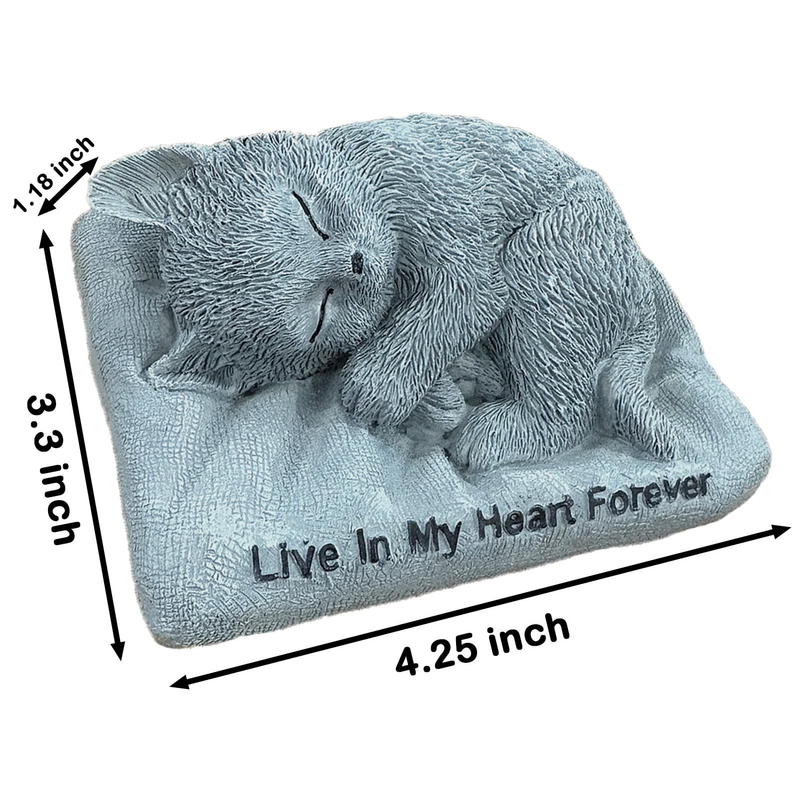 Suproamgo Cat Memorial Stones Grave Markers Outdoor Tribute Lightgrey
