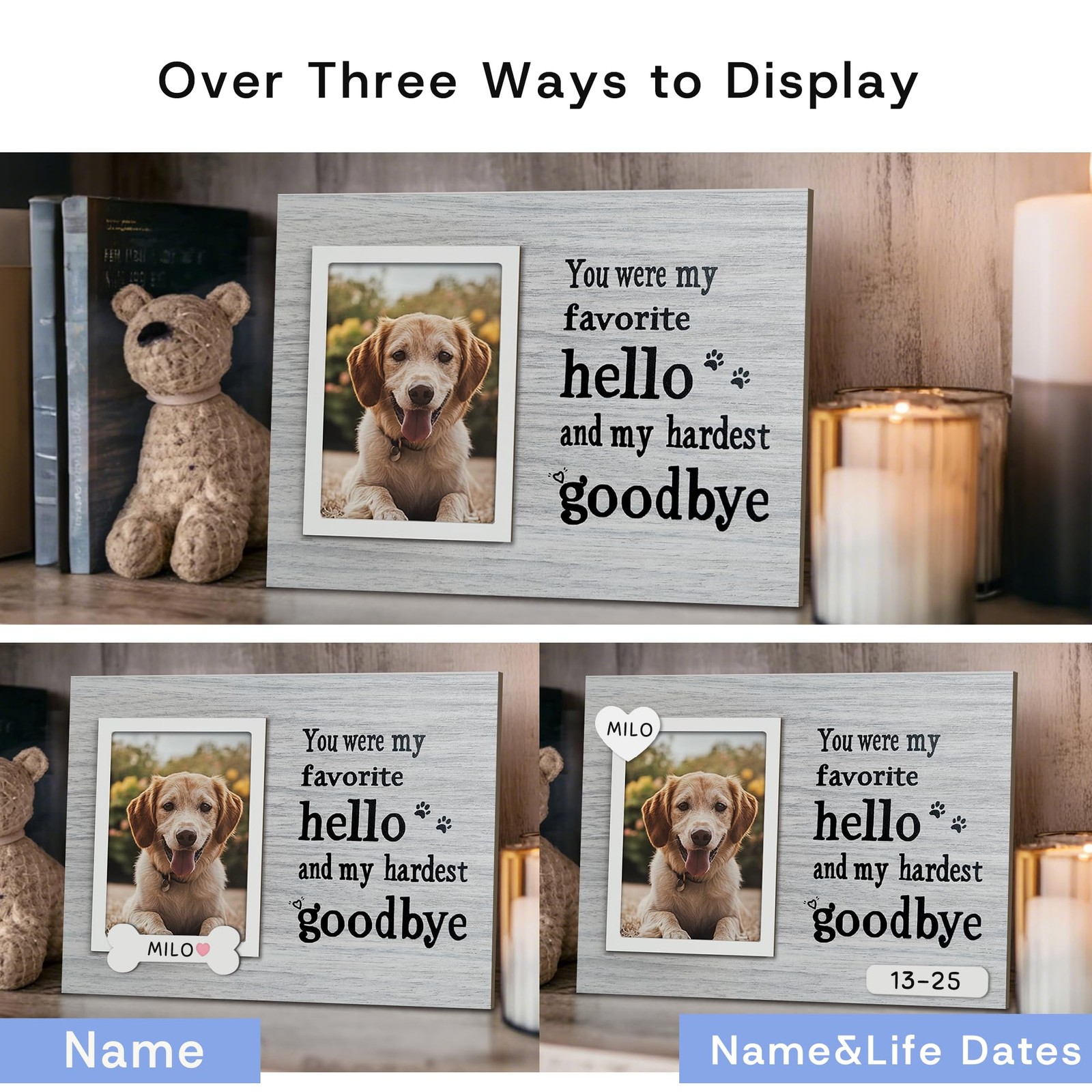 Skittypurr Dog Memorial Gifts For Loss Of Dog Pet Memorial Frame Cat Memorial
