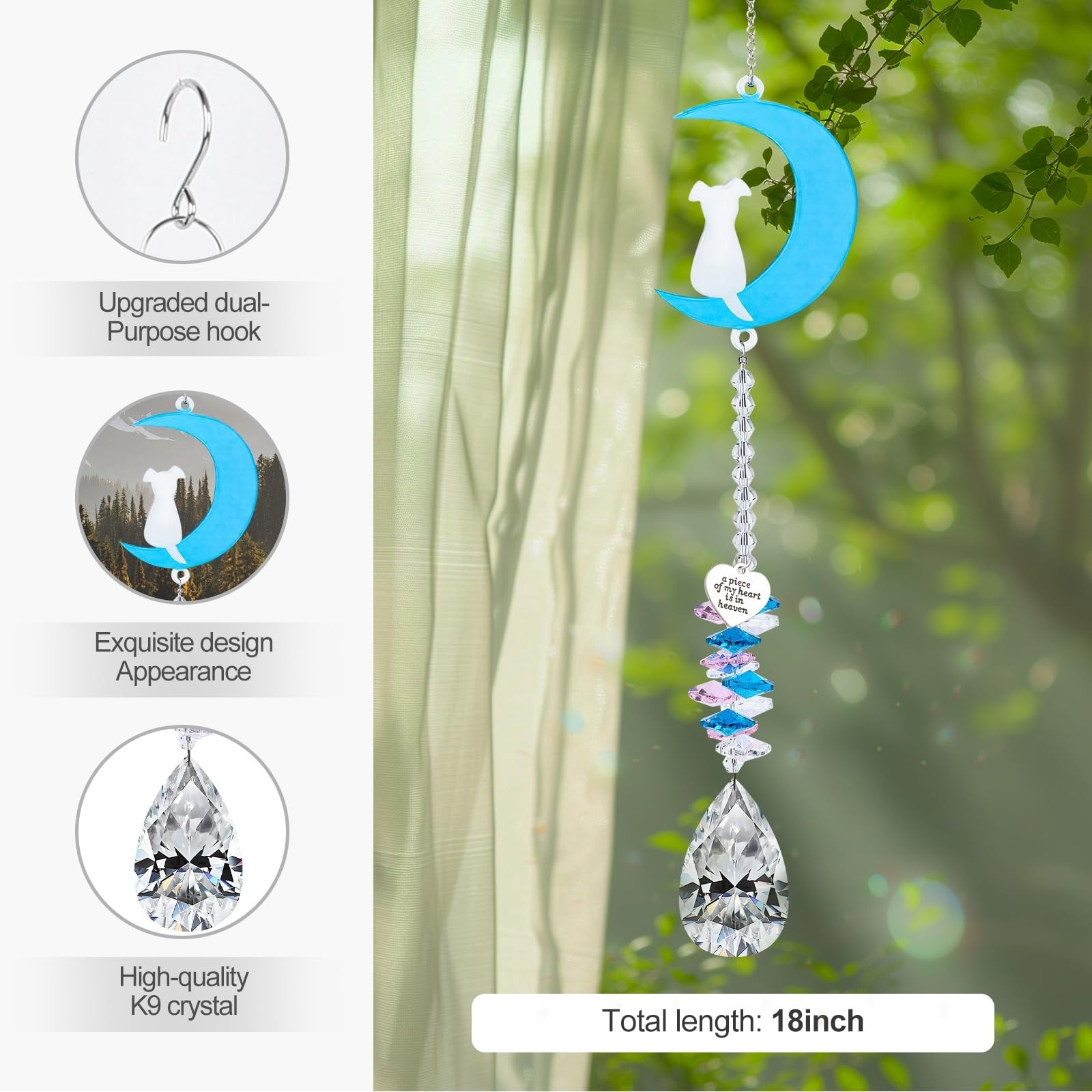 Loss of Dog Sympathy Gift, Memorial Sun Catcher for Loss of Dog, Crystal Pet …
