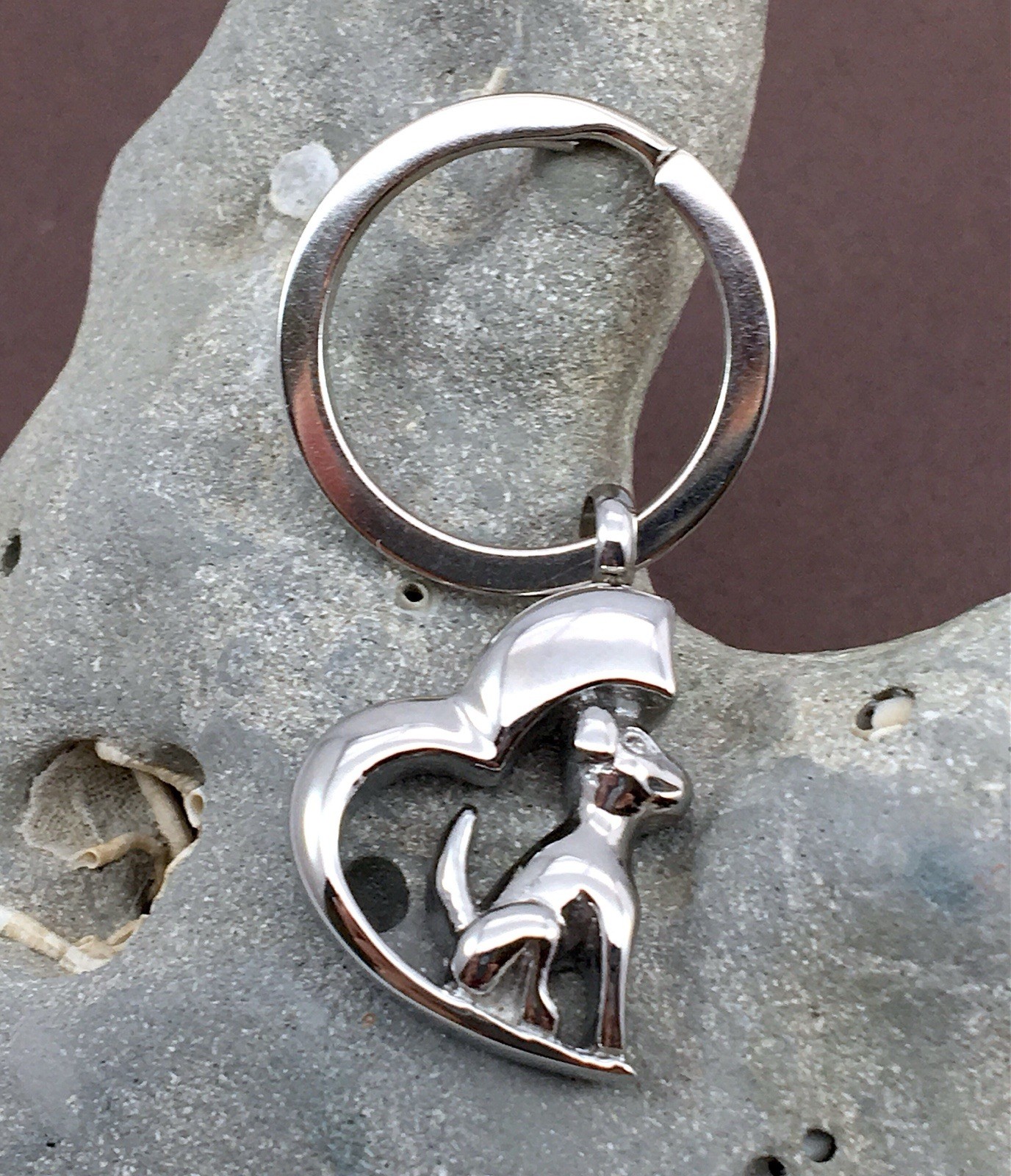 Dog Cremation Pendant Urn Keychain 1″ Key Ring for Ashes Puppy In My Heart