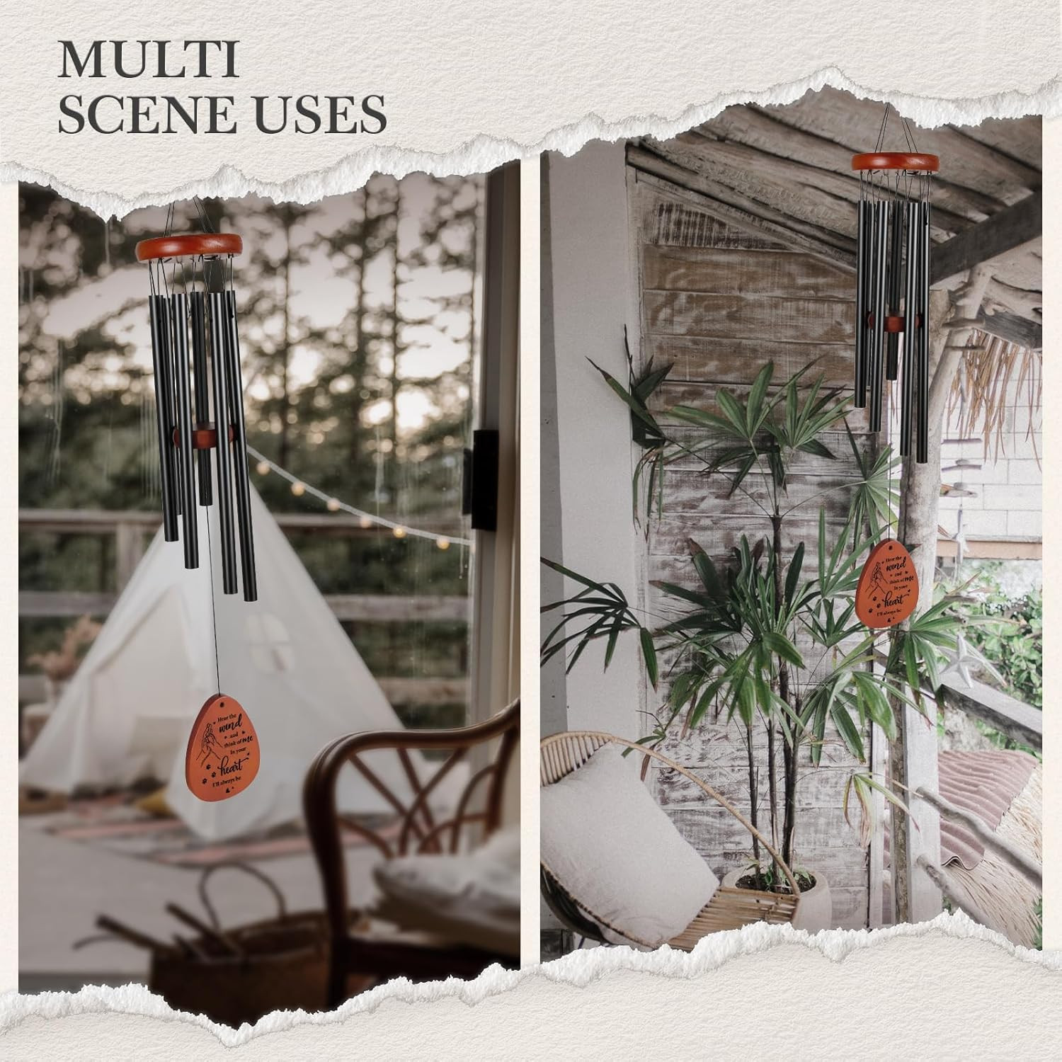 Steadstyle Pet Memorial Gifts for Dogs, Dog Memorial, Pet Memorial Wind Chime, L