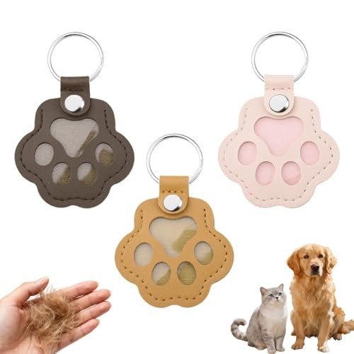 Sisadodo Dog Cat Hair Storage Keychains Pet Paw Keychains for Cat Dog Style2