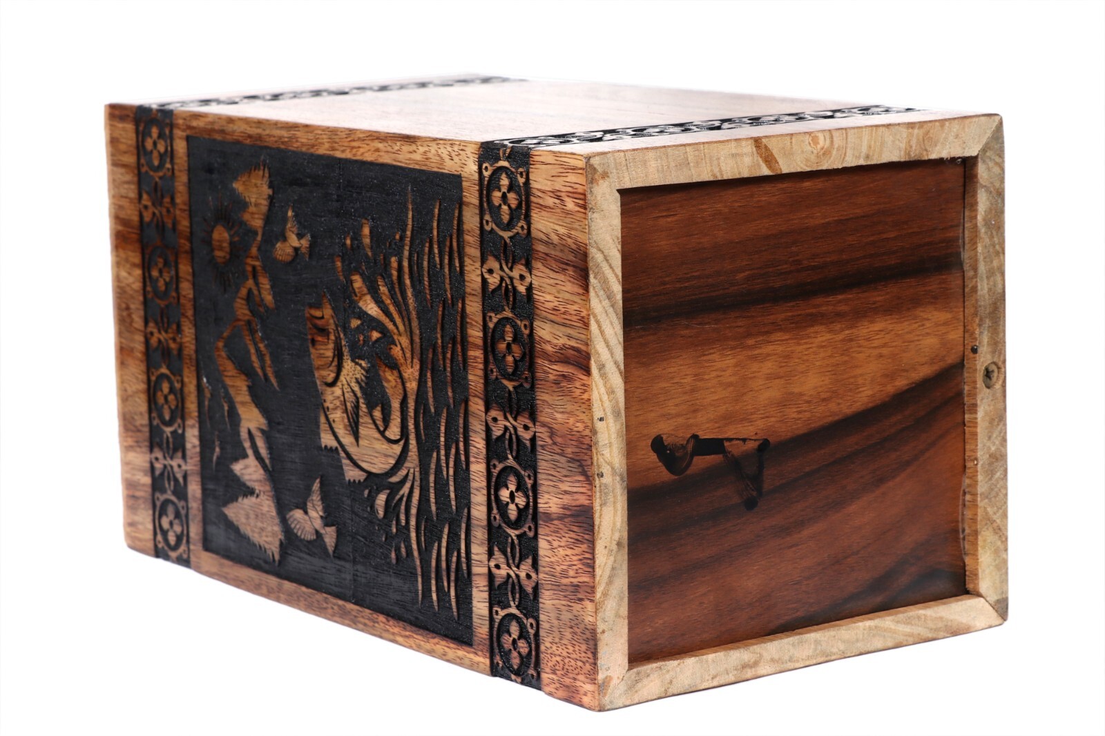 Human Ashes Adult Male Female, Wooden Urns Box Mango Wood Urns