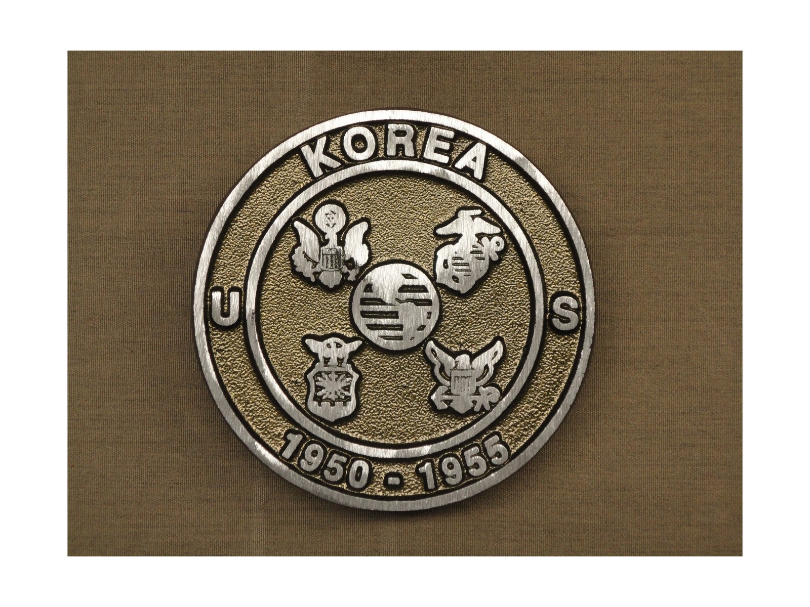 Korea War Veteran Aluminum Grave Marker with Ground Stake