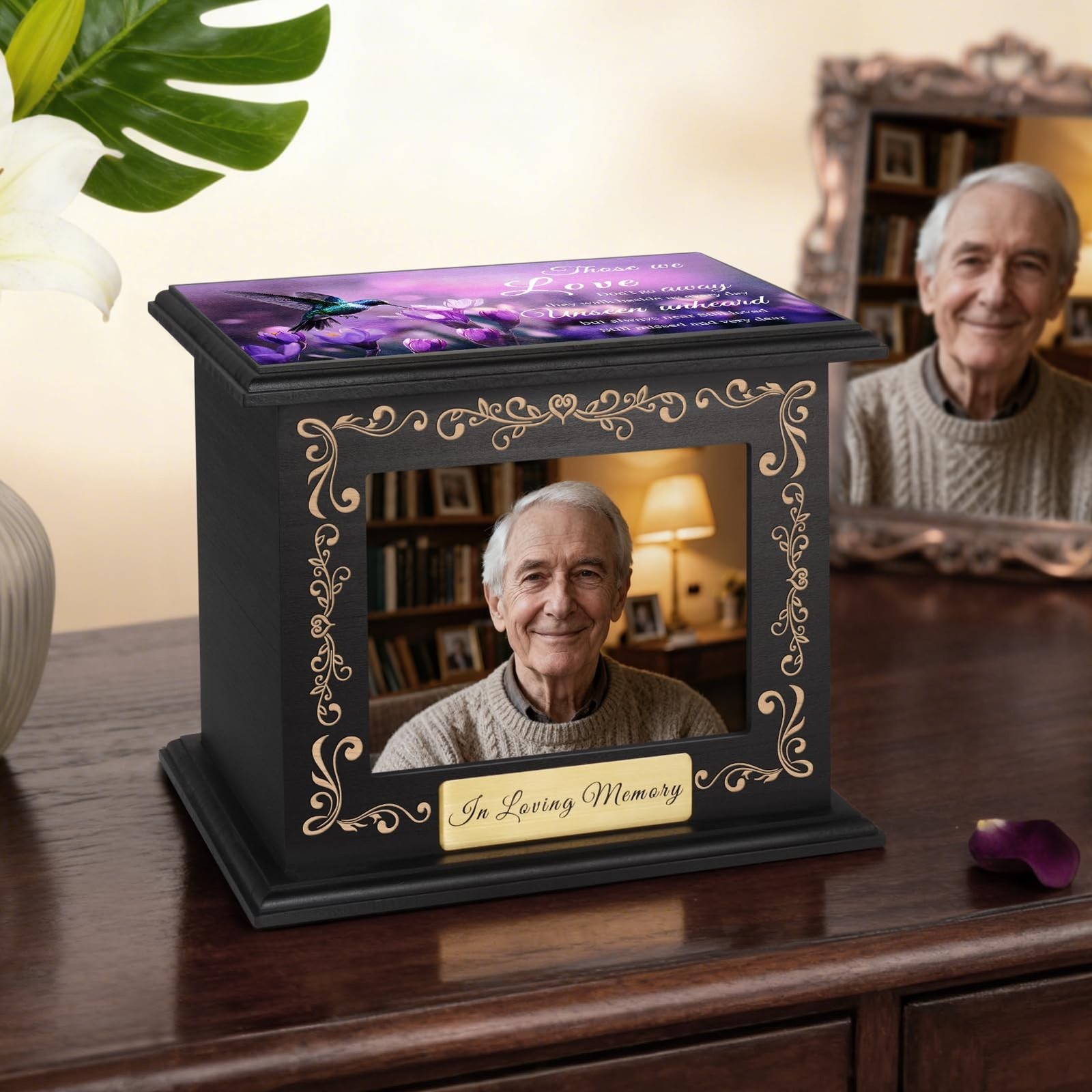 Cremation Urns for Human Ashes Adult Male Female, Hummingbird Memorial Urn wi…