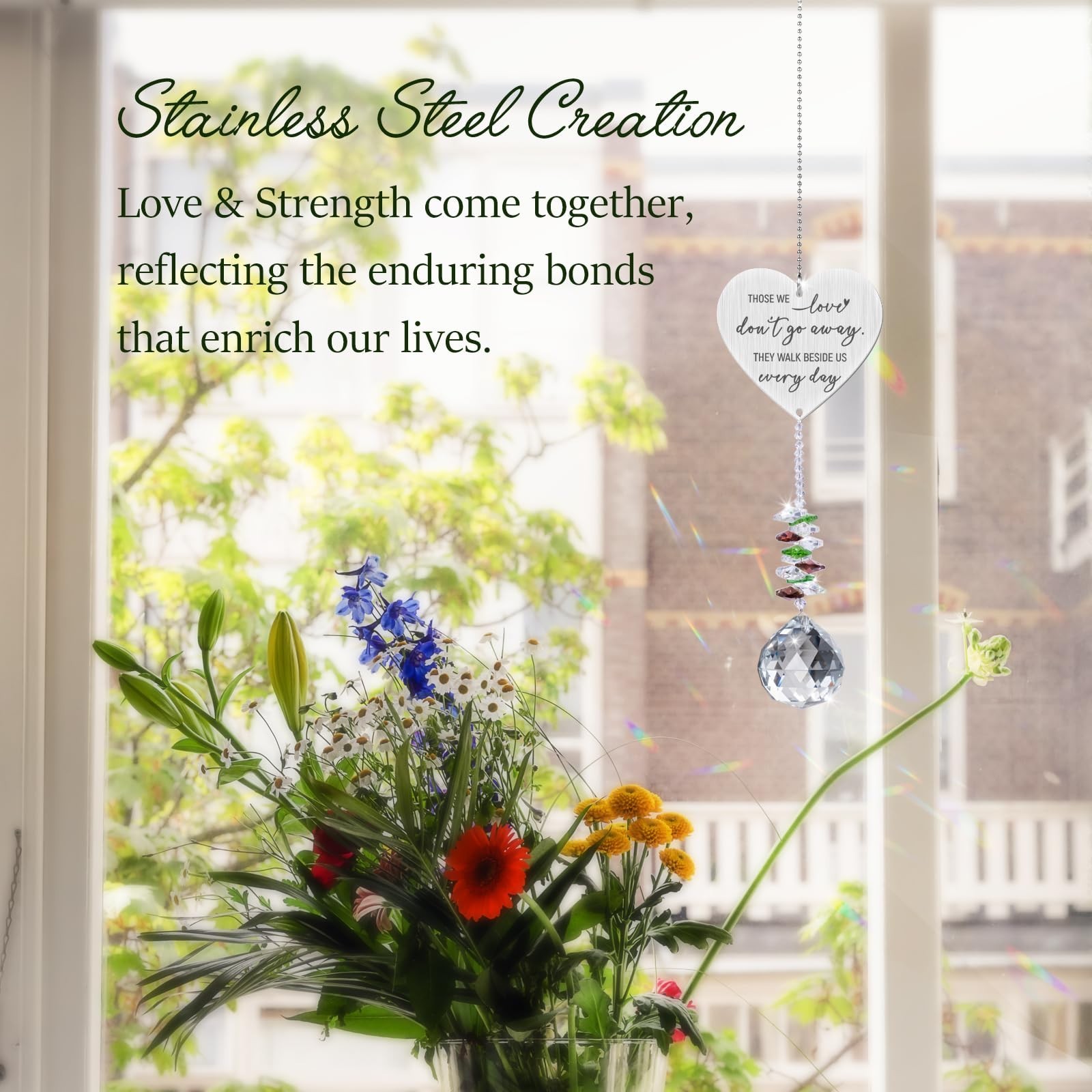 Memorial Crystal Suncatcher,Sympathy Gifts for Loss of Loved One,Bereavement …