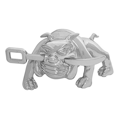 48351 Chrome Bull Dog Hood Ornament w/ Winch Bar