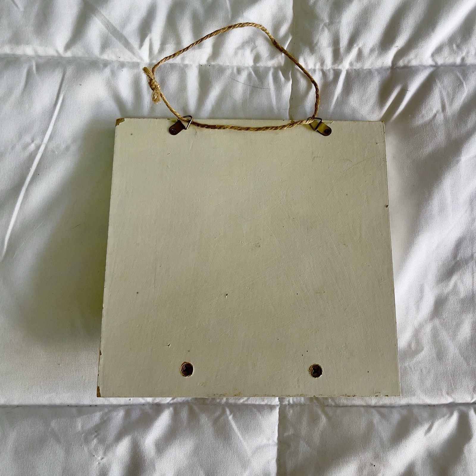 Angel Cat Tuxedo Wood Wall Hook Frame Paw Print Key Holder Vintage Cottage Core