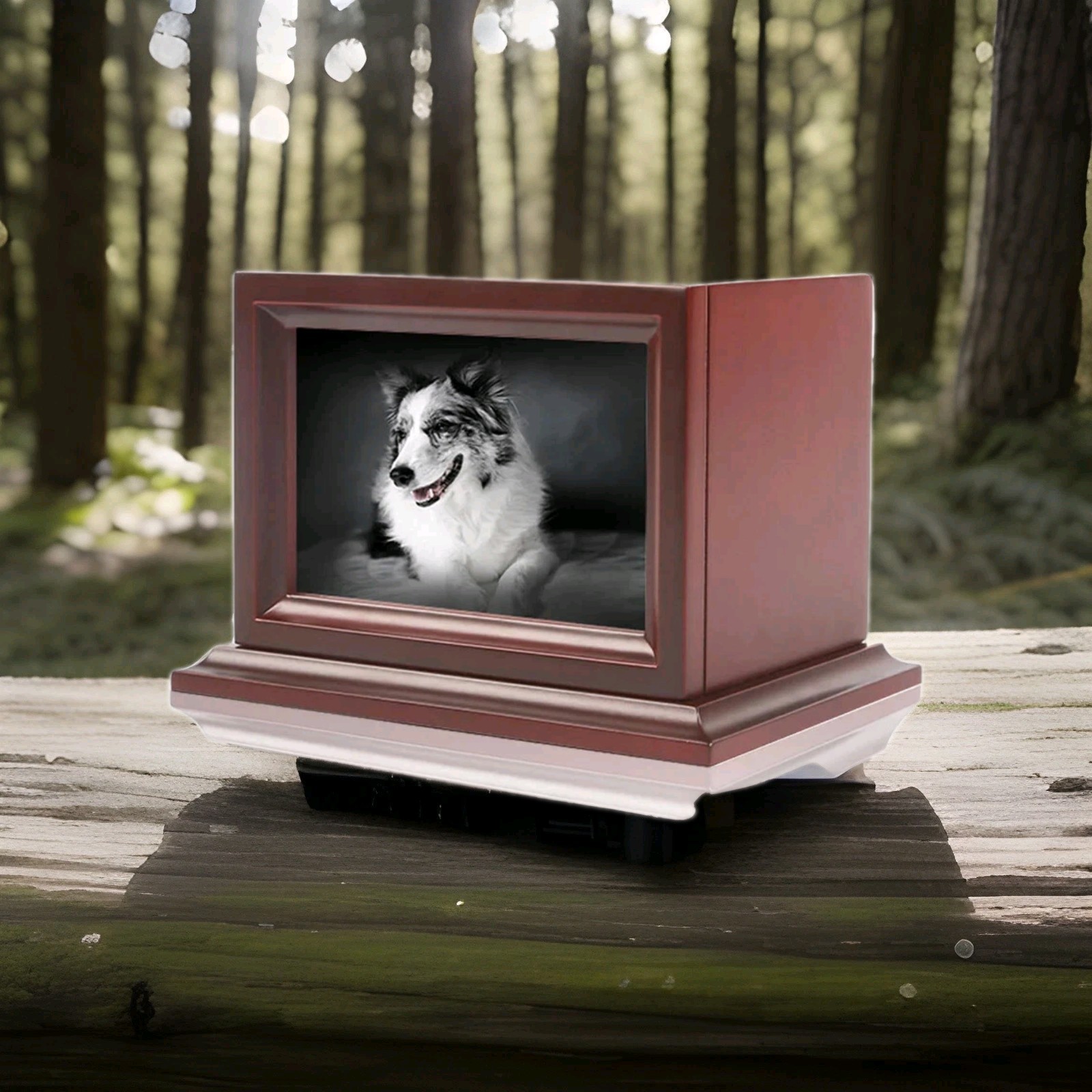 Pet Cremation Urn Solid Wood Photo frame Beautifully made For Your Pet To 70Lbs