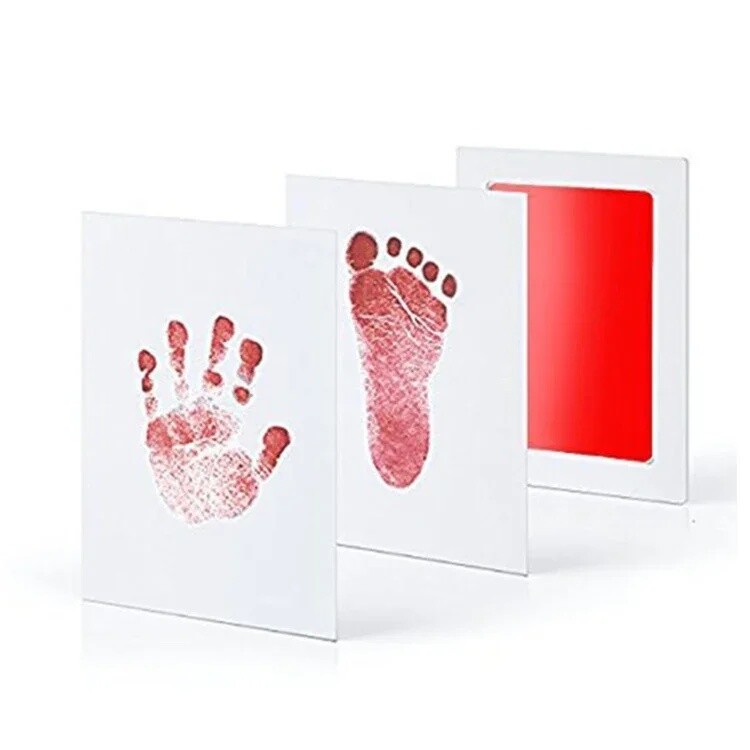 With A Photo Frame Dog Cat Baby Handprint Footprint Pad Paw Print Ink Kit Pad