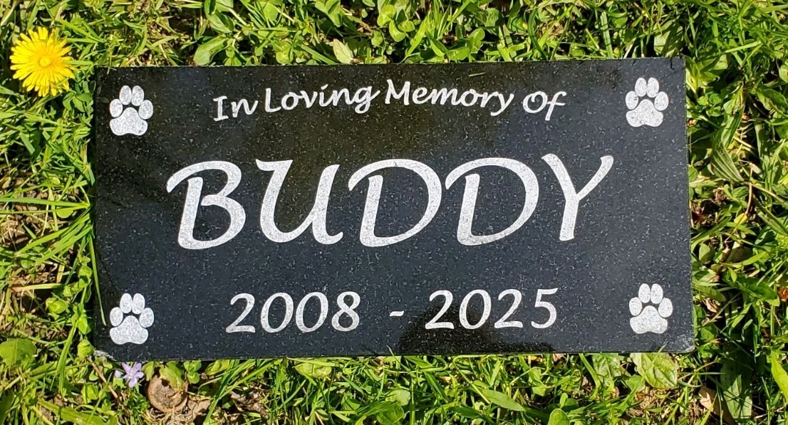 Pet Memorial Grave Marker Headstone Garden Plaque Dog Granite Cemetary Stone t12
