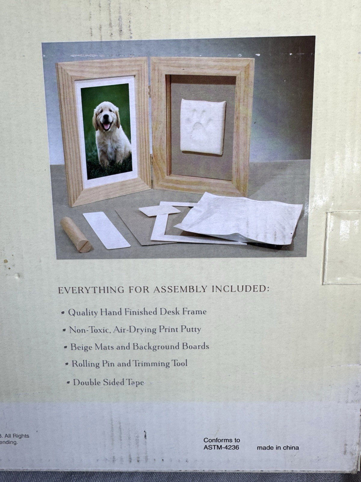 My Pets Impression Memorial Cat Dog Picture Keepsake Paw Print Kit No Mix No Mes