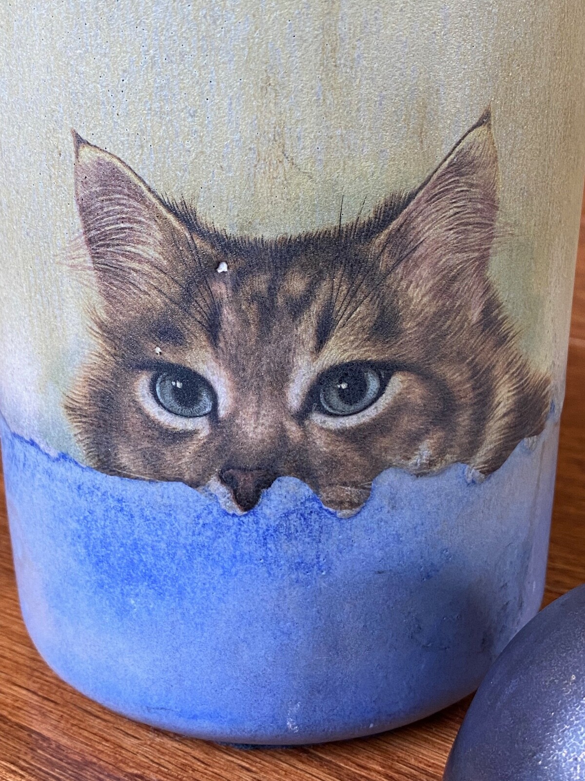 UNIQUE Handmade / painted Ceramic Cremation Urn for Pet – Vintage