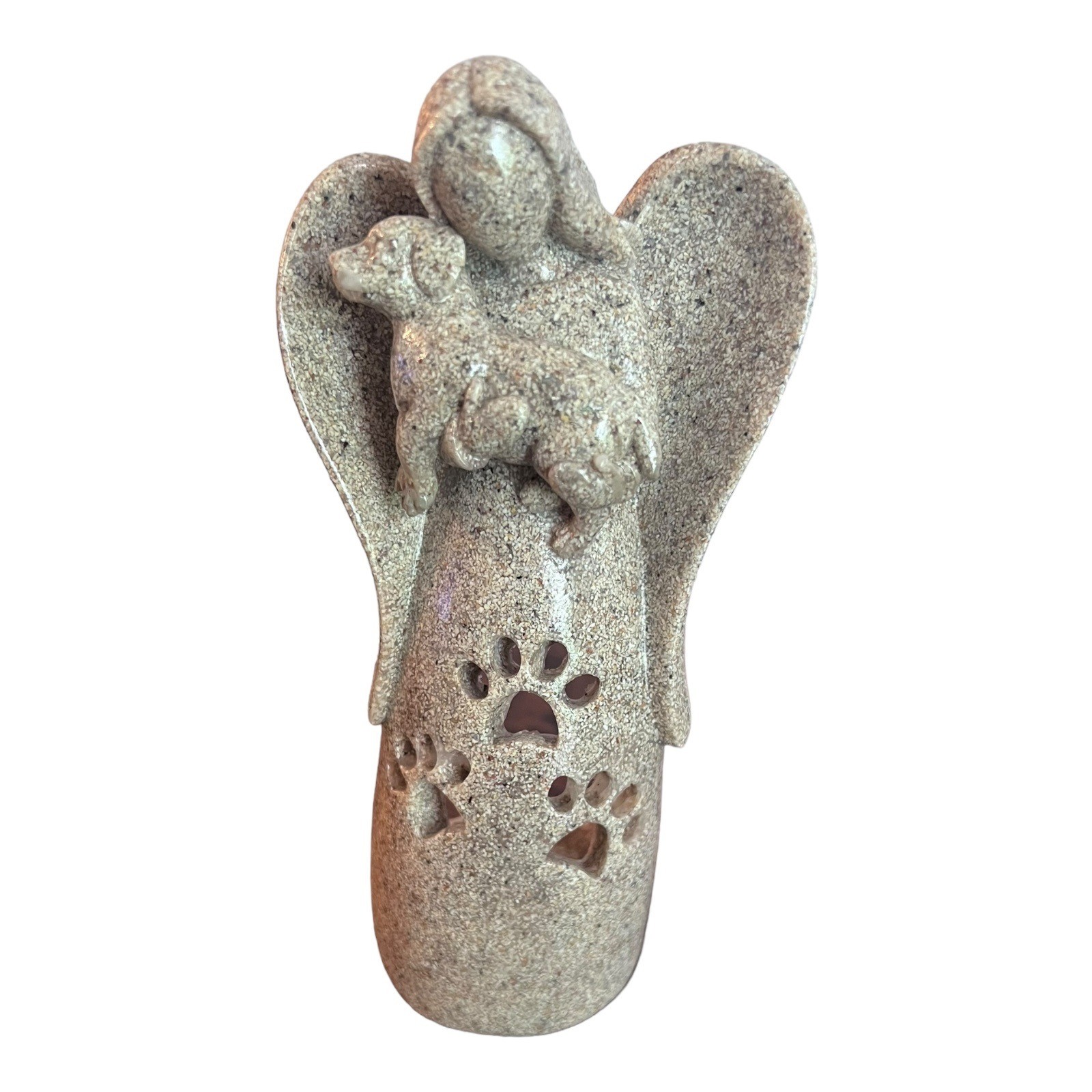Dog Memorial Angel Tea Light Candle Holder Statue Pet Bereavement Sympathy Gift