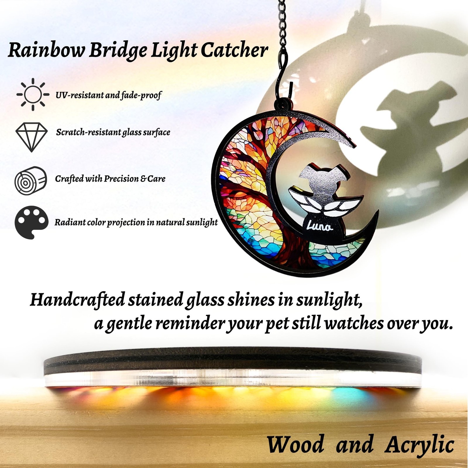 Dog Memorial Gift for Loss of Dog – DIY Angel Memorial Suncatcher & Paw Pr