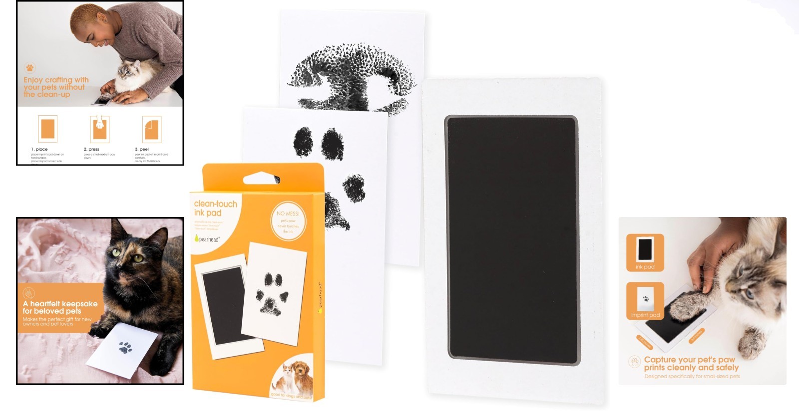 Mess-Free Pet Paw Print Impression Set – Ideal for Small & Medium Pets