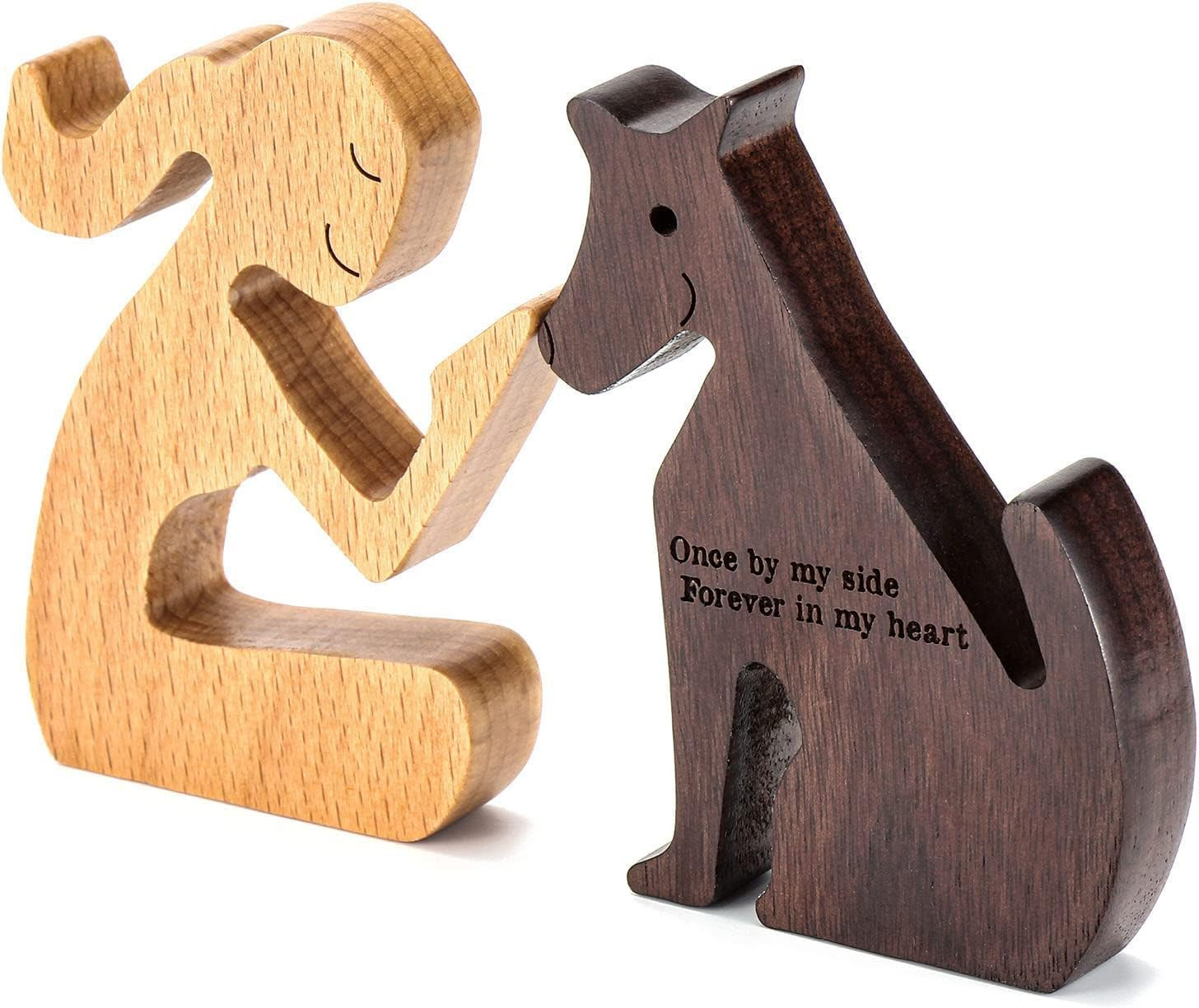 Dog Memorial Gifts for Women – Wooden Carving, Gifts for Loss of Dog – Once by M