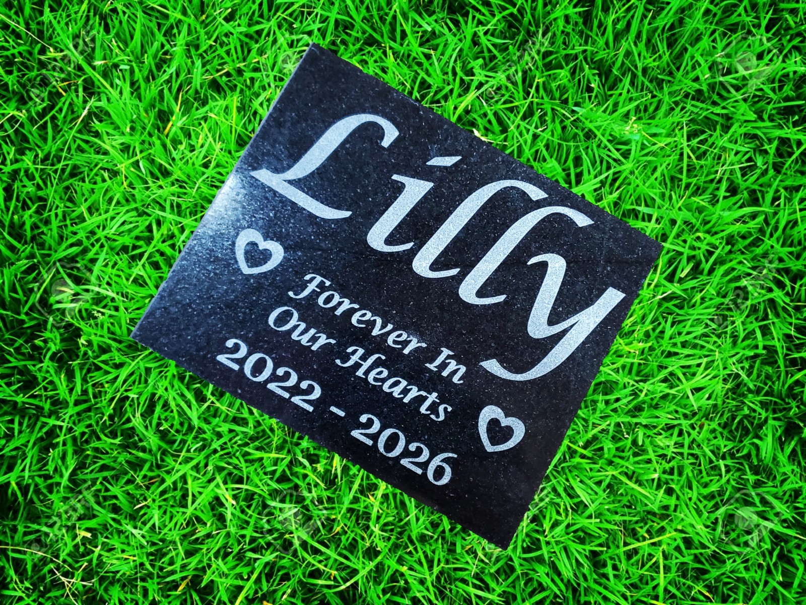 Pet Memorial Burial Stone – Grave Marker Headstone – Granite Garden Plaque A5