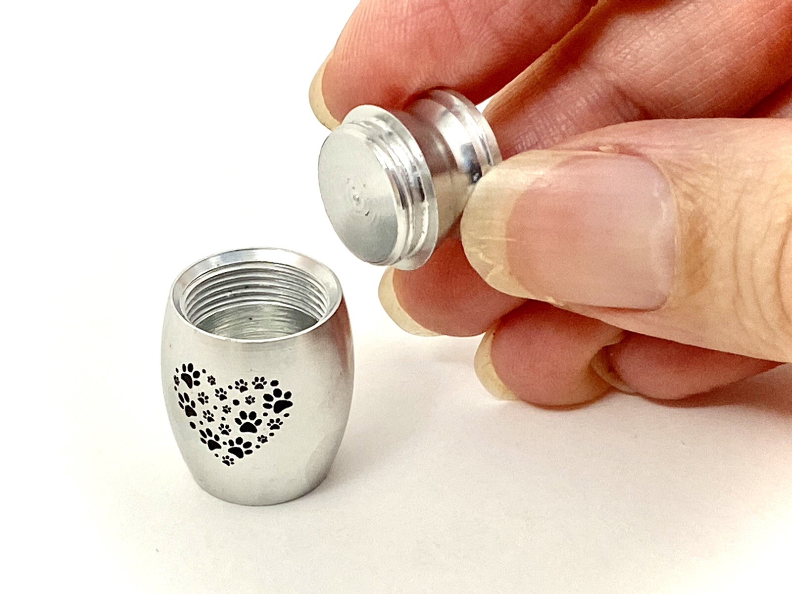 Tiny Pet Keepsake Urn Paw Prints Heart Mini Cremation Dog Cat Sharing Gift Ash